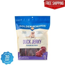 Golden Rewards Duck Flavor Premium Dry Jerky Treats for All Dogs, 64 oz