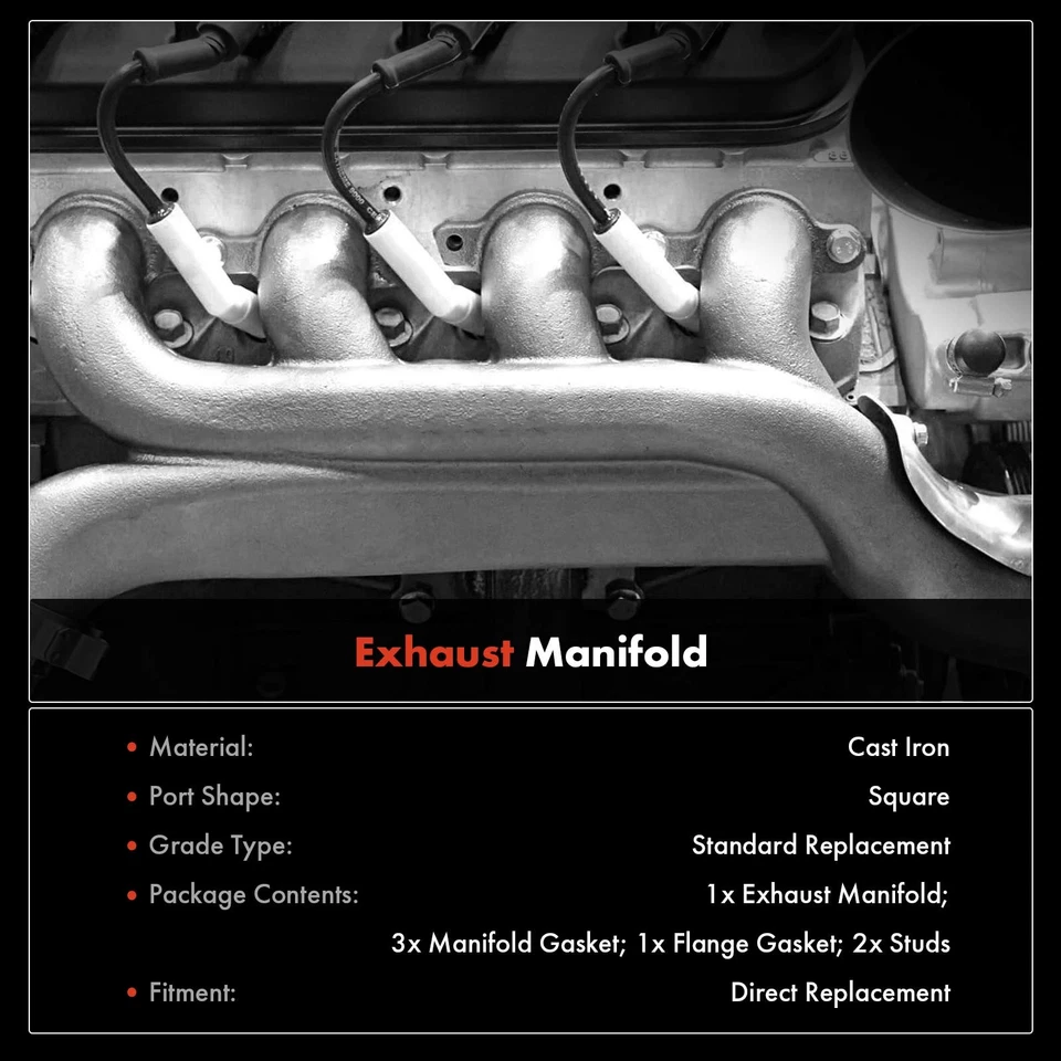 Правый выпускной коллектор для Chevrolet Malibu 1980-1983 Impala Buick Regal Pontiac - Изображение 3 из 4