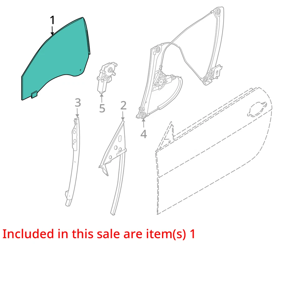 Front Door Glass Window BMW 650i Left Driver LH 06 07 08 09 10 Foto 3 de 4