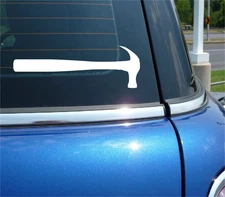 HAMMER CLAW CARPENTER GRAPHIC DECAL STICKER ART CAR WALL DECOR