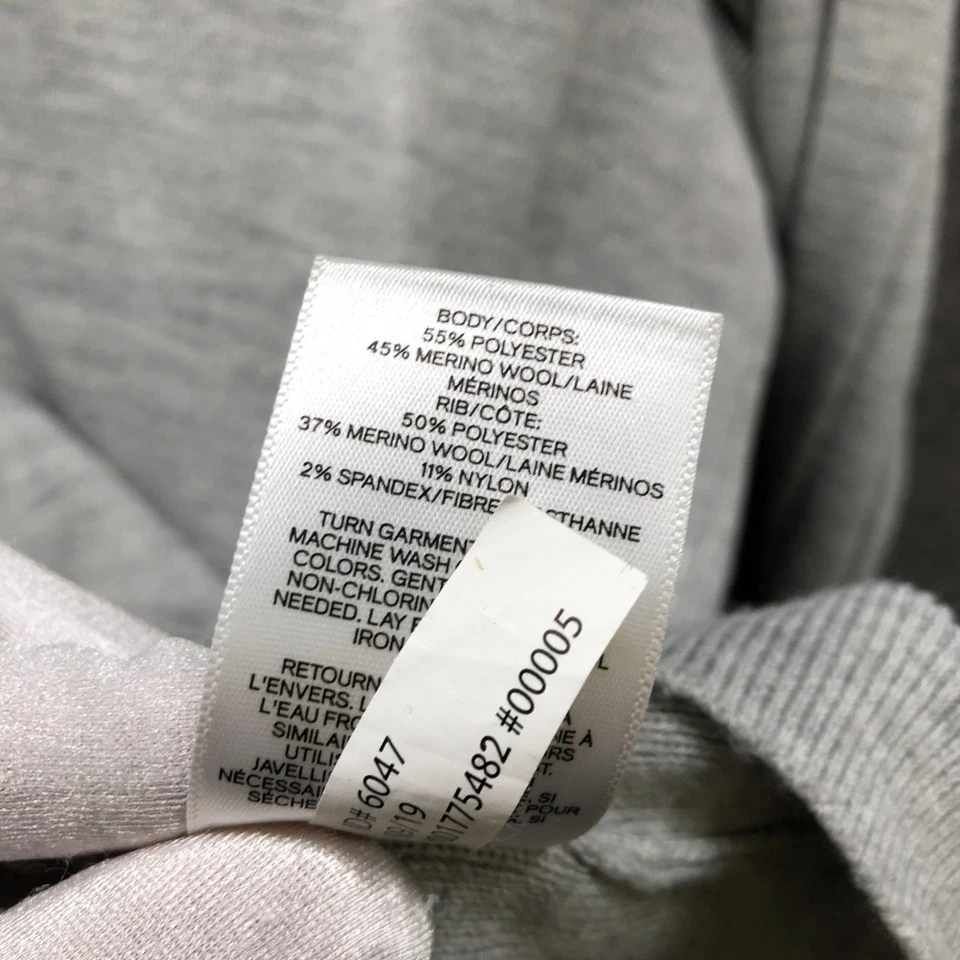 Express Merino Wool Blend Sweater Mens M Light Gray Crewneck Stretch - Image 4 of 4