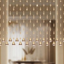 Crystal Beaded Valance Glass Hanging Door Curtain Partition Doorway Closet Decor