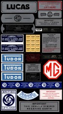 Mgb Restoration Decal Sticker Set Mgb Restoration Decal Sticker Set