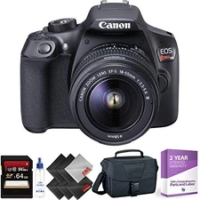 Canon EOS Rebel T6 DSLR Camera with 18-55mm and 75-300mm Lenses Kit + 64GB