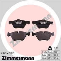 Zimmermann Bremsbelagsatz, Scheibenbremse 23794.200.9 FüR BMW