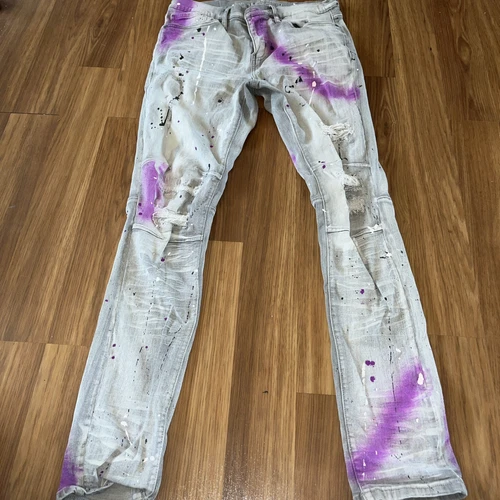 Jean homme Rue 21 Premium Skinny Supreme Flex denim vieilli taille 34 30