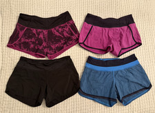 Nice LOT Of (4) Lululemon Shorts - Women’s 6 - RARE UNIQUE LOT - Excellent Cond