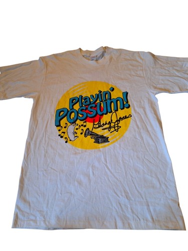 Vtg George Jones Playin’ Possum Single Stitch T-Shirt Men’s Size Large