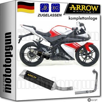 komplettanlage kat schwarz thunder arrow fur yamaha yzf r125 r-125 2013 13