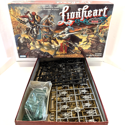 #ad Vintage RISK Lion Heart Board Game War Strategy Medieval Miniatures Unpunched $29.95
