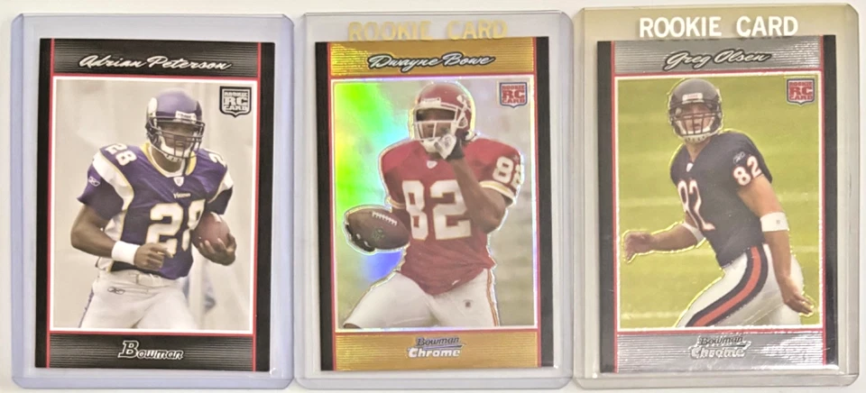 2007 Bowman Chrome Gold Refractor /50 Dwayne Bowe #BC78 Rookie RC FB27 - Image 3 of 3