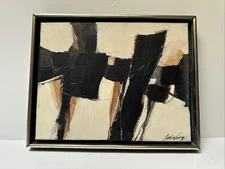 PAINTING CUBISM ABSTRACT MODERNIST MID CENTURY FAMOUS LISTED CARLOS LOPEZ RUIZ