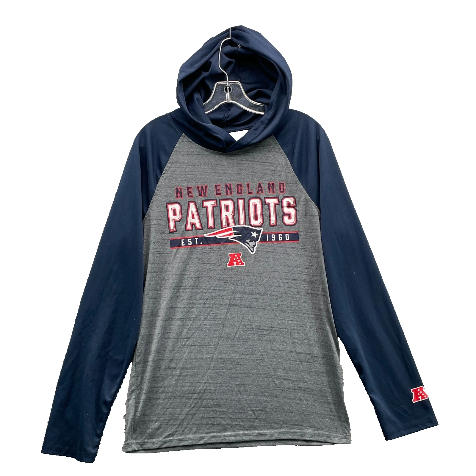 NFL New England Patriots Hoodie Sweatshirt Mens Small Performance Football Sport