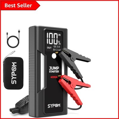 5-in-1 4000A Auto Starthilfe mit erweiterten Sicherheitsfunktionen & USB-Ausgängen