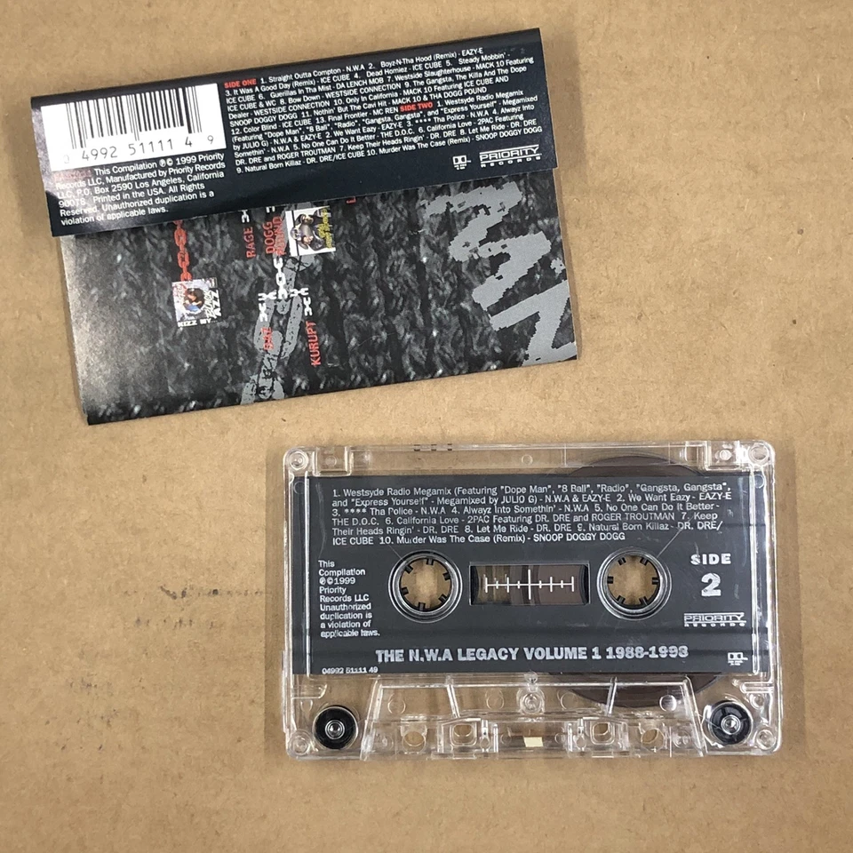 NWA Cassette Tape Rap Hip Hop THE LEGACY DR DRE ICE CUBE EAZY E 2PAC SNOOP DOGG - Image 3 of 4