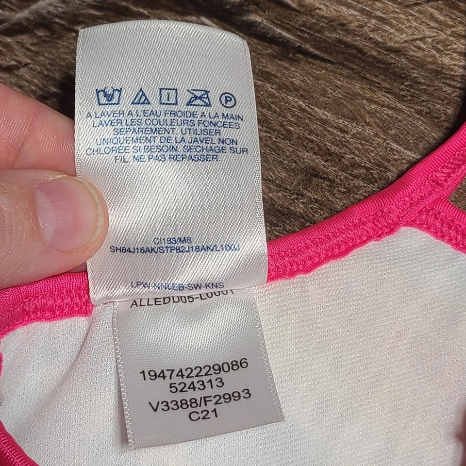 LANDS END Maiô TANKINI Top Tamanho 7 Piscina FESTA Arco-íris Cores Brilhantes - Imagem 4 de 4