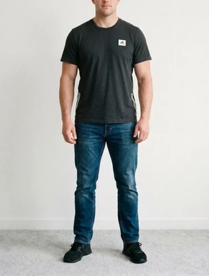 Vintage 2020 Adidas Aeroready 3-Stripe Performance Tee Faded Black Herren Größe XL
