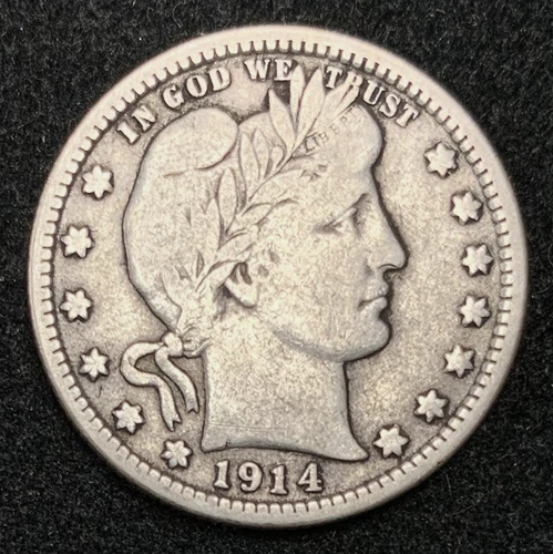 1914 25C Barber Quarter