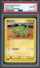 PSA 10 Electrike EX Ruby & Sapphire 52/109 Pokemon Card B3