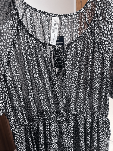 Blooming Jelly Boho Swing Short Sun Dress Ruffle Slv Scoop Neck Size XL - 第 11/13 張圖片