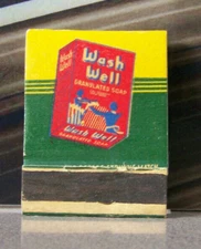 Rare Vintage Matchbook Z6 Diamond Match Co Wash Well Soap E - Z Kreem Baking