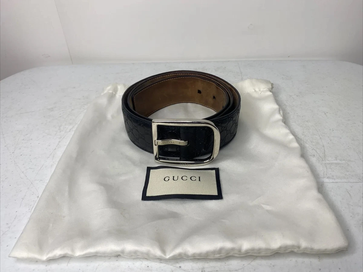 Gucci Men's Microguccissima Dark Brown Leather Belt 449716 Size