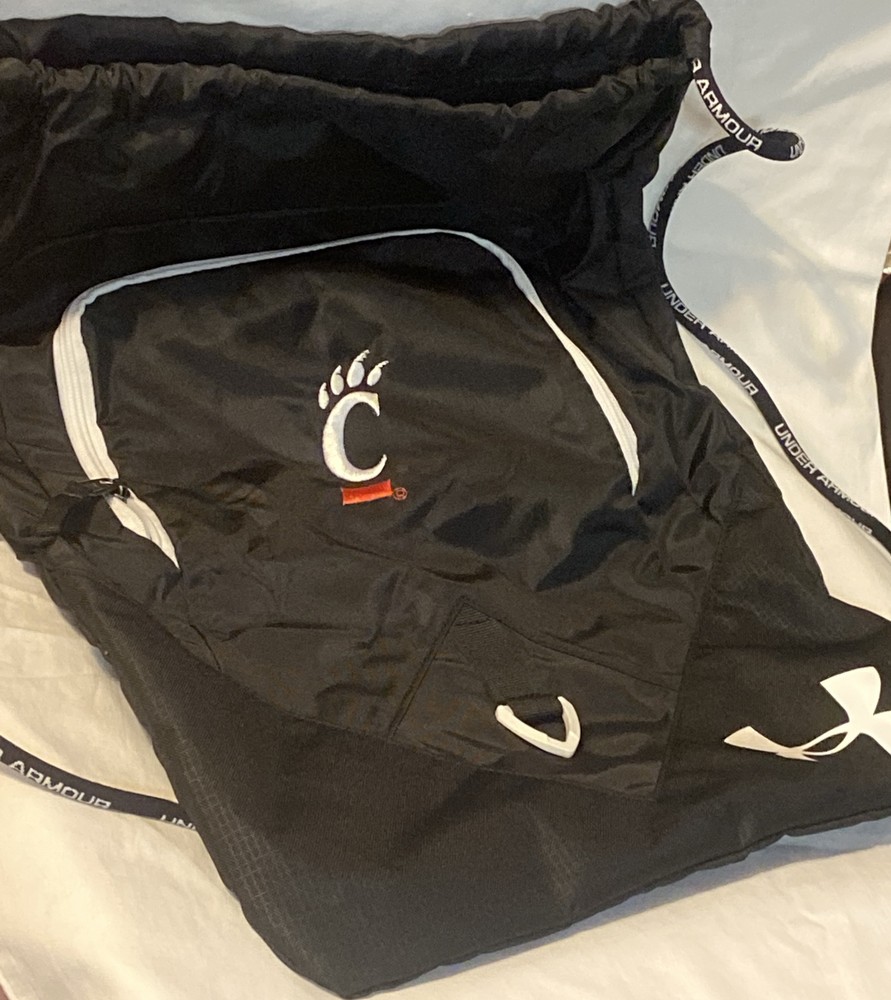 Under Armour Cincinnati Bearcats Red Gray Gym Drawstring Bag 20x16 Inches