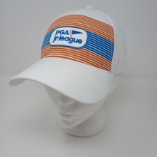 PGA Jr. League Golf Garb Orange Blue White Youth Adjustable Baseball Cap Hat