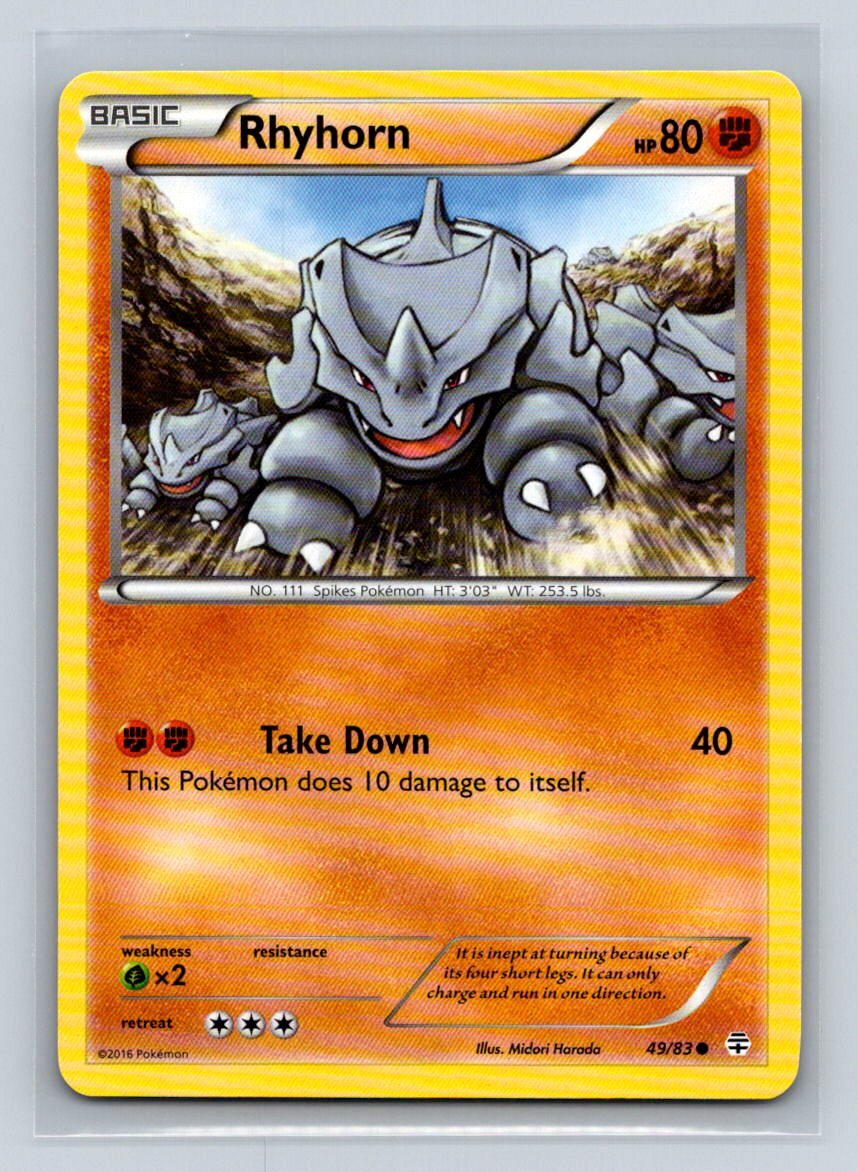 Rhyhorn #49/83 Generations Common - Pokemon Cards E2