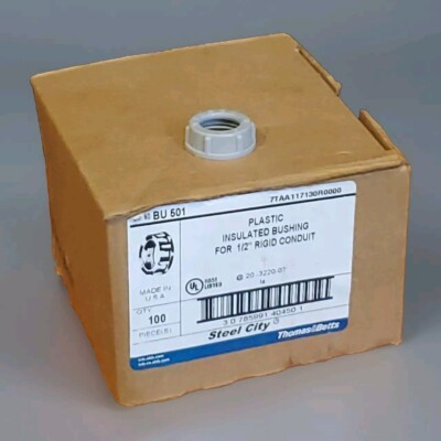 Thomas&Betts BU 501- 1/2 Inch Non-Metallic Insulated Bushing 100 Pcs
