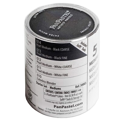 PanPastel 30005 Mediums 5 Pan Ultra Soft Artist Pastel Starter  w/Sofft Tools #W