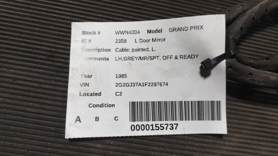 Б/у зеркало левой двери подходит: 1985 Pontiac Grand prix кабель окрашен левый класс A - Изображение 4 из 4