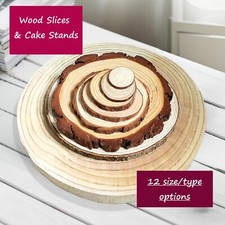 Rustic Wood Slice Placemats Log Slice Cake Stand Coaster Hug Craft Wood Supplies