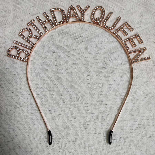 Happy Birthday Gift Headband for Women Girls Rose Gold Birthday Queen Tiaras ... - Picture 5 of 12