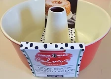 Nordic Ware COLORS Angel Food Cake 16 Cup 10" Pan RED Made In U.S.A.