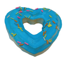 Play Food Heart Donut With Blue Frosting  Sprinkles Large