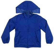 Vintage Eddie Bauer Goretex Rain Wind Blue Hooded Full Zip Windbreaker Jacket S