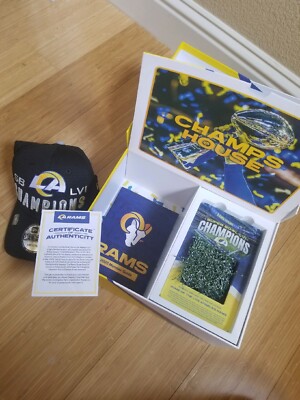 LA RAMS 2022 turf NFL season ticket holder box with hat and turf plaque ...