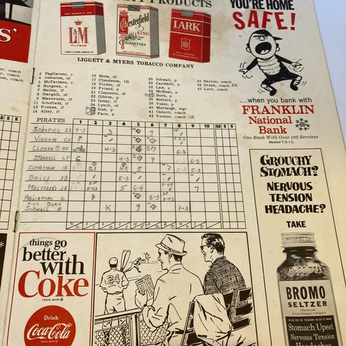 New York Mets April 18, 1964 Vintage Ticket Second Game Ever At Shea & Program - 第 6/6 張圖片