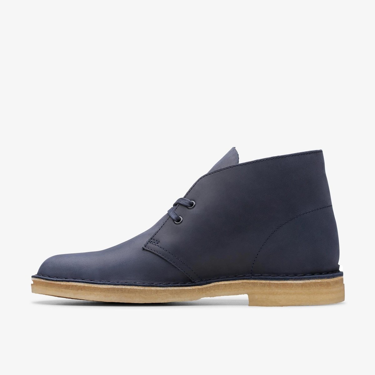 26174058] Mens CLARKS DESERT BOOT - NAVY LEATHER | eBay