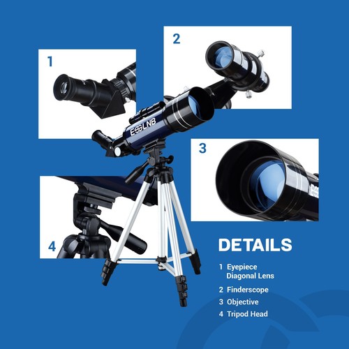 36070 Telescopes for Astronomy Adult with Adjustable Tripod Phone Adapter - Picture 7 of 10
