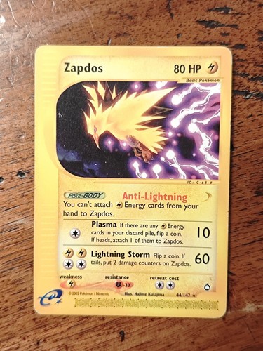 44/147 ZAPDOS Expedition Rare no holo - Pokémon Card 🌩️ - Foto 5 di 12