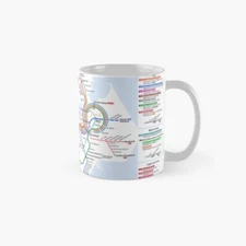 Sydney Trains and Metro Map - 2025 (Light theme) Classic Mug , Gift For Family