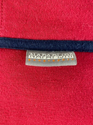 Kids NAPAPIJRI Red Polyester Fleece Zip Up Hoodie Size 14/162 - Picture 9 of 11