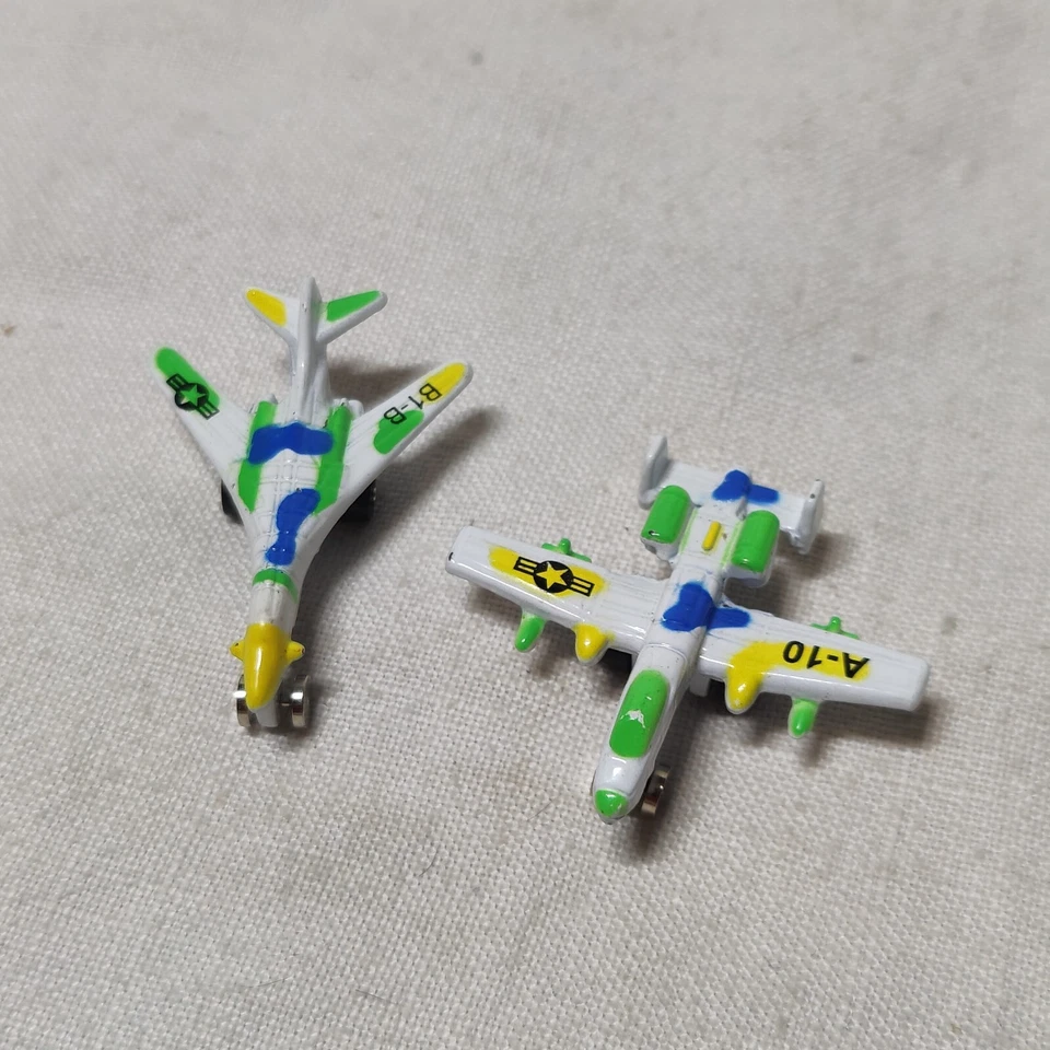 2 MICRO MACHINES MILITARY Aircraft A-10 & B1-B Jet Planes - Image 2 of 4