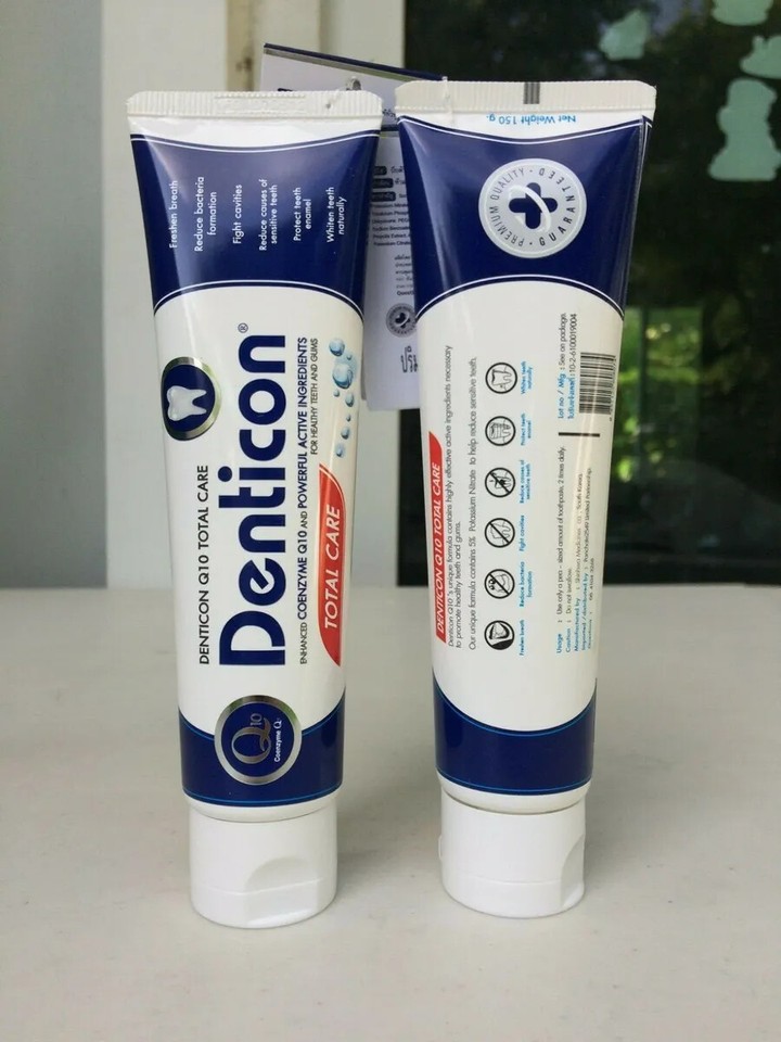 Denticon Toothpaste Q10 Total Care Formula Reduce Plaque & Sensitive ...
