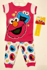 New Elmo cookie monster girls Pajamas Size 9 MONTH Shirt  Pant Snug Fit pajamas