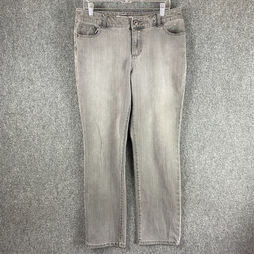 Jeans Size 2 Gray Regular Cotton Blend 