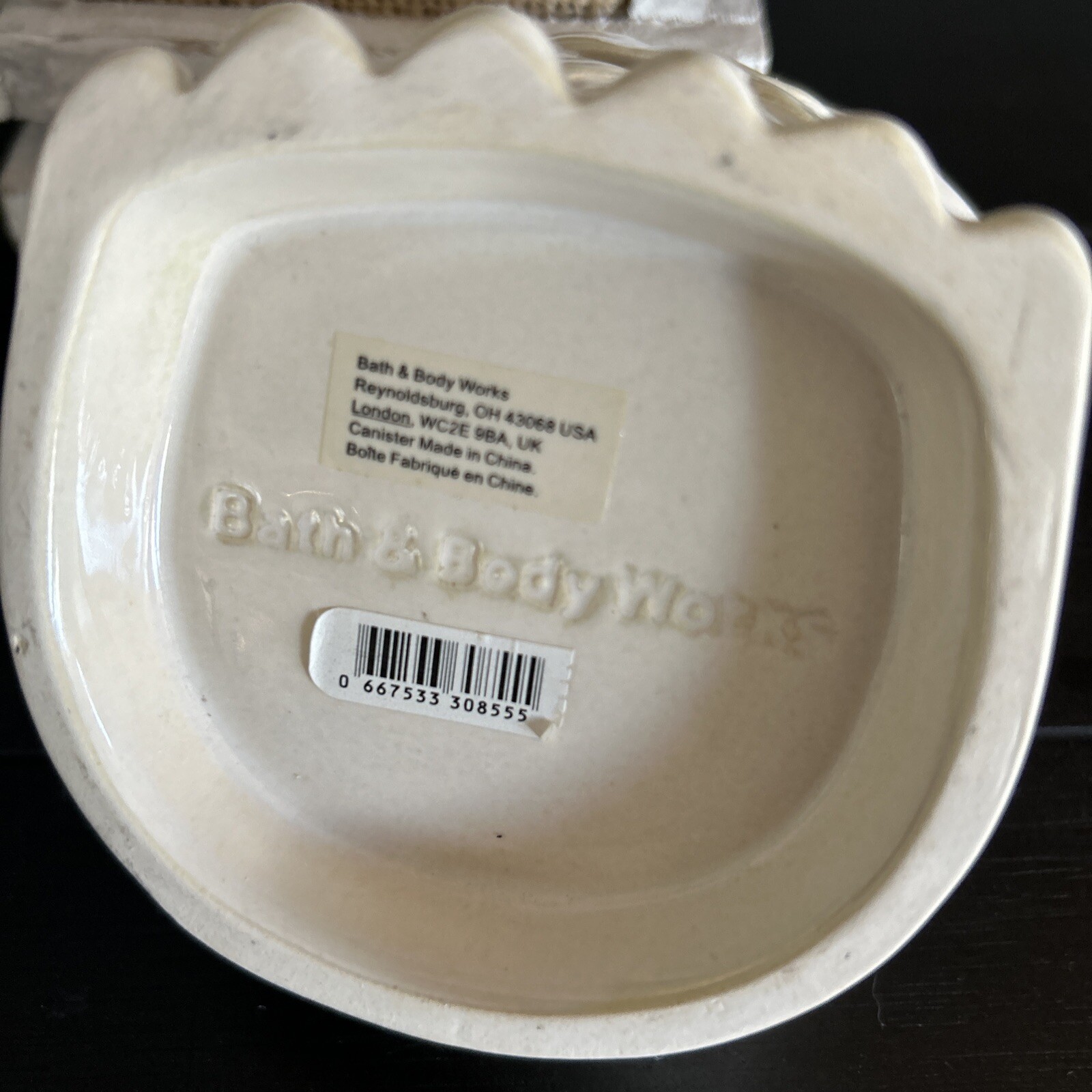 Bath & Body Works Ceramic Owl Candle Holder Off White 3.5&rdquo; Tea Light Votive