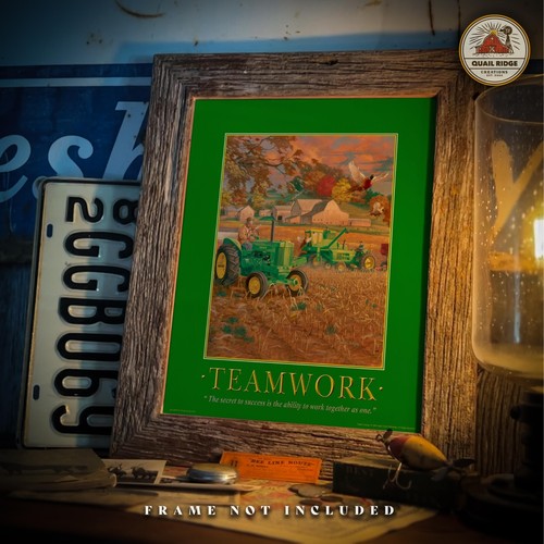 Póster motivacional John Deere tractor impresión artística granja oficina decoración de pared regalo - Imagen 5 de 8